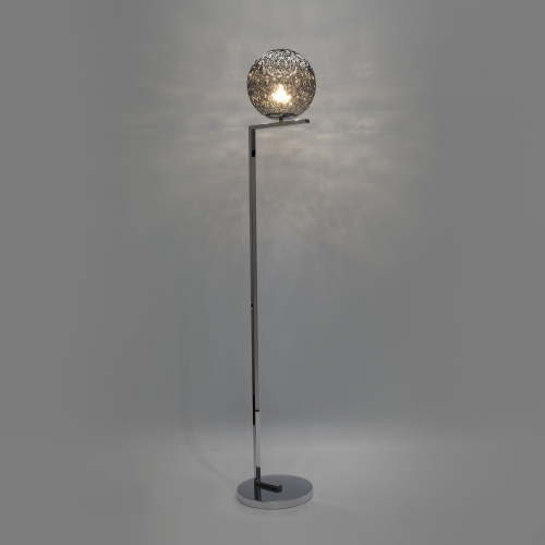 Напольный светильник с плафоном 01214/1 хром фото 3