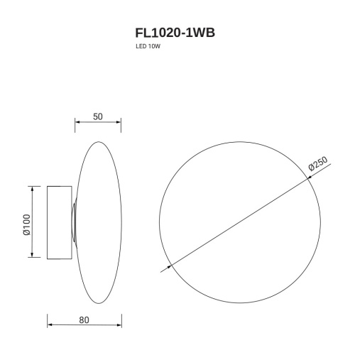 Бра luminosa FL1020-1WB фото 3