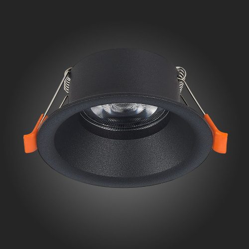 ST201.408.01 Св-к встр. Черный GU10 1*50W  D89xH40 220V Без ламп Встраиваемые светильники фото 6