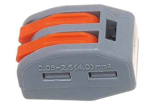 Cтроительно-монтажная клемма 2-проводная STEKKER, LD222-412 (5 штук в упаковке) фото 3