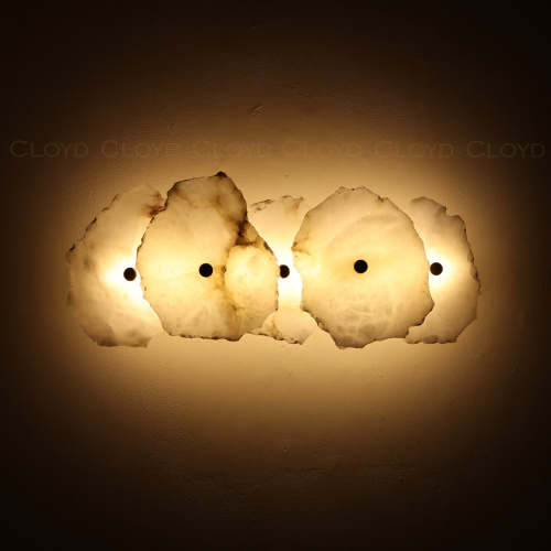 Бра Cloyd KNOSS-A W1 / выс. 51 см - алебастр - латунь (арт.20270) фото 2