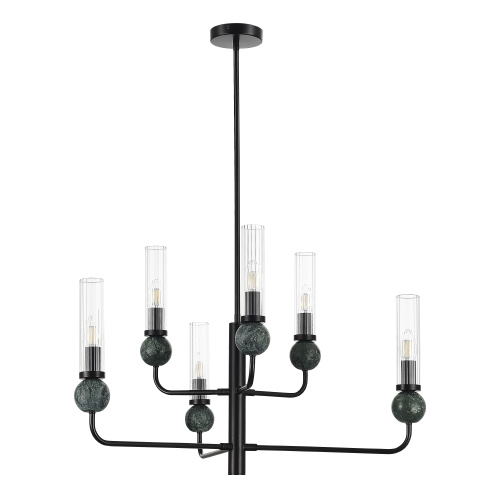 SL1244.403.06 Светильник подвесной ST-Luce черный/прозрачный E14 6*40W MEDEA фото 5