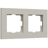 W0022917/ Рамка на 2 поста Slab (дымчатый софт) W0022917