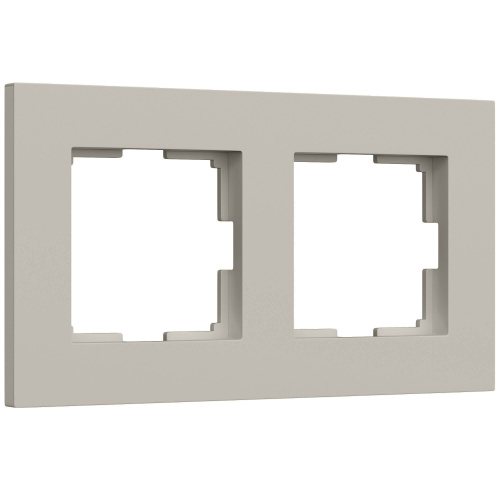 W0022917/ Рамка на 2 поста Slab (дымчатый софт) W0022917 W0022917/ Рамка на 2 поста Slab (дымчатый софт) W0022917