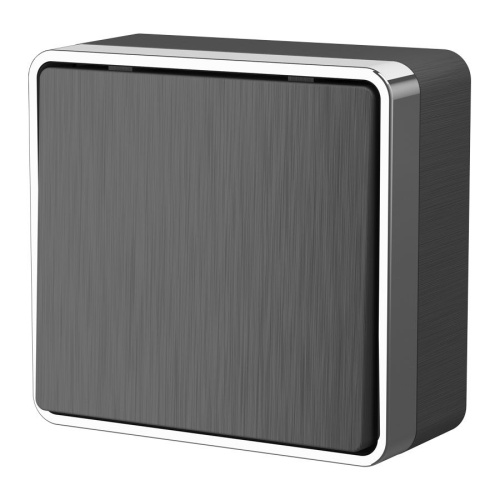 Выключатель одноклавишный Gallant графит рифленый W5010004 Выключатель одноклавишный Gallant графит рифленый W5010004