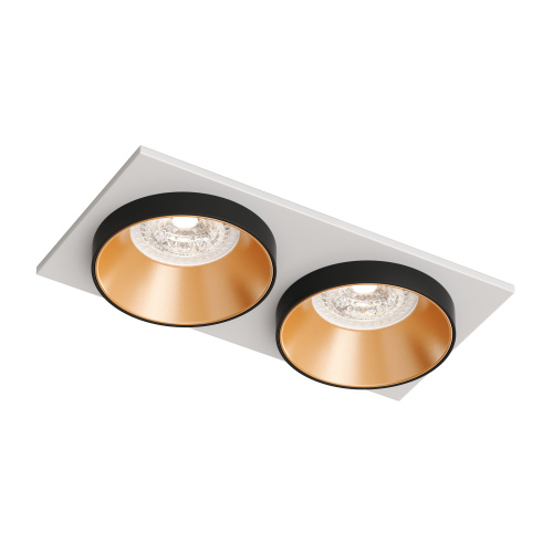 DK2422-GD Встраиваемый светильник, IP 20, 50 Вт, GU10, черный/золотой, алюминий фото 8 DK2422-GD Встраиваемый светильник, IP 20, 50 Вт, GU10, черный/золотой, алюминий фото 8