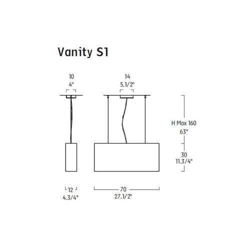 Подвесной светильник VANITY S1 White фото 2