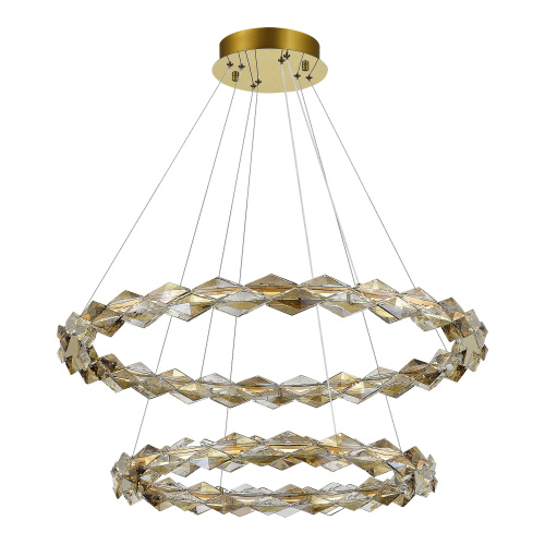 SL6009.203.02 Люстра подвесная ST-Luce Золотистый/Прозрачный,Янтарный LED 1*45W 3000K DIAMANTA