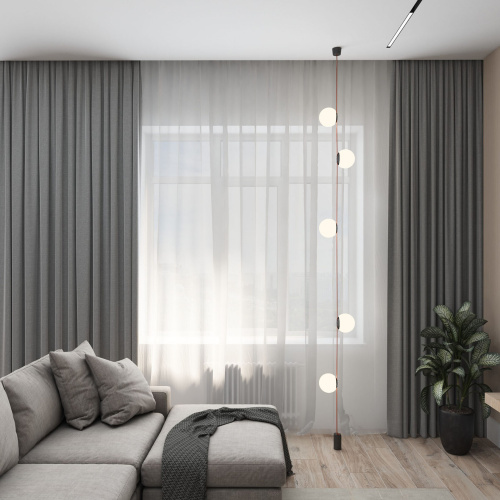 TR5516-BK Утяжелитель для отвесного монтажа трека-ремня Belty, серия Base, D60*H130мм, IP20, черный, алюминий фото 7