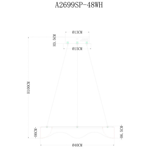 Подвесная люстра Arte Lamp A2699SP-48WH фото 2