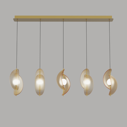 Подвесной светильник MD24030035-5B brass/amber фото 2 Подвесной светильник MD24030035-5B brass/amber фото 2