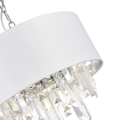 SLE1120-103-05 Светильник подвесной Хром/Белый E14 5*40W DAHLIA фото 2 SLE1120-103-05 Светильник подвесной Хром/Белый E14 5*40W DAHLIA фото 2