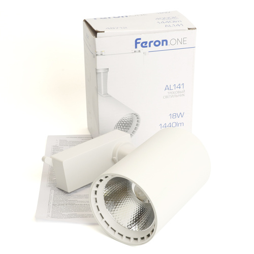 Светодиодный светильник Feron.ONE AL141 трековый однофазный на шинопровод 18W 4000K 35 градусов белый фото 9