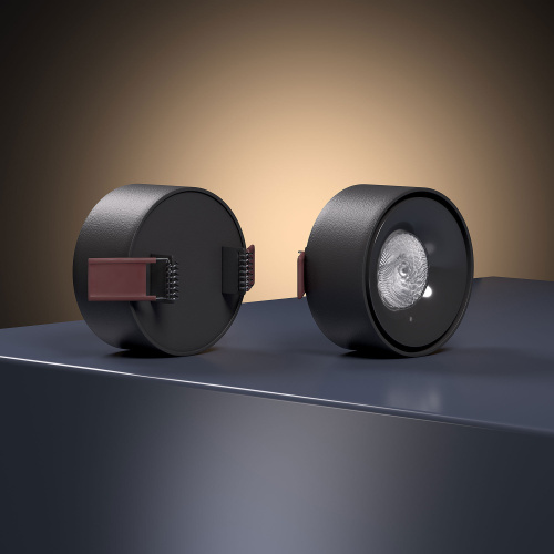 Светильник встраиваемый светодиодный Glam черный 25095/LED фото 3