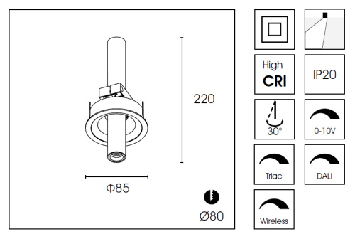 Встраиваемый светильник DA7503DR-A фото 3 Встраиваемый светильник DA7503DR-A фото 3