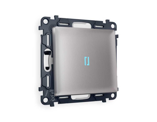 Комплект механизма 1-кл выключателя AMBRELLA VOLT с подсветкой 10000K ALFA Сталь матовый QUANT (AP5020, VM101, G17B) MA502020 Комплект механизма 1-кл выключателя AMBRELLA VOLT с подсветкой 10000K ALFA Сталь матовый QUANT (AP5020, VM101, G17B) MA502020