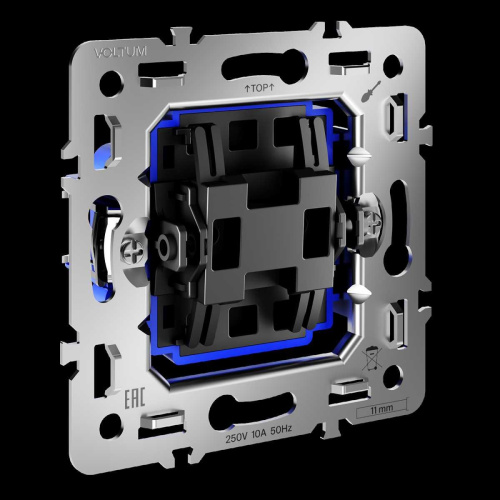 Механизм перекрестного переключателя одноклавишного 10А S70 Voltum VLS0105M Механизм перекрестного переключателя одноклавишного 10А S70 Voltum VLS0105M