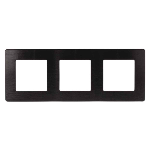 Рамка 3-постовая ЭРА 12 сатин черный 12-5103-06 Б0052524 Рамка 3-постовая ЭРА 12 сатин черный 12-5103-06 Б0052524