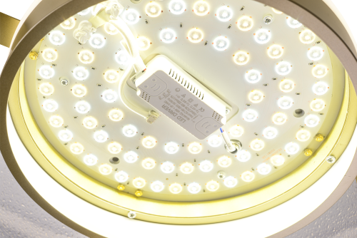 Накладной светильник с подсветкой золото LED 48+15Вт D40см Zortes GERDA ZRS.1097.40 фото 19