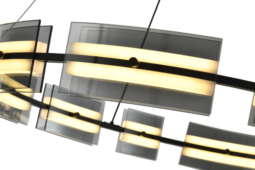 Люстра подвесная черная LED 40Вт D80см Zortes LOFT ZRS.1802.80 фото 8