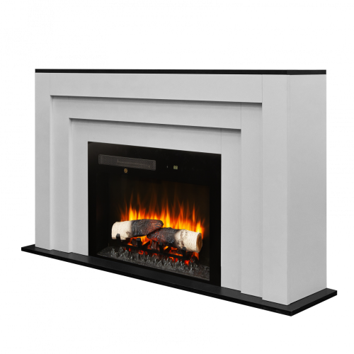 Каминокомплект СИЛЬВЕР Белый/Уни Неро с очагом Электроочаг MIRAGE/МИРАЖ 25 фото 4