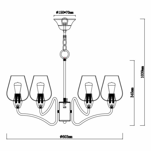 Подвесная люстра Rivoli Fresco 5045-206 Б0044368 фото 3