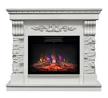 Каминокомплект MARSEILLES/ПАРИЖ Слоновая кость с очагом Электроочаг KENDAL/КЕНДАЛ 24