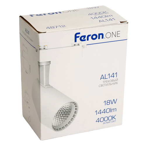 Светодиодный светильник Feron.ONE AL141 трековый однофазный на шинопровод 18W 4000K 35 градусов белый фото 10