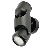 Светильник садово-парковый Feron DH1502, на стену,  2*GU10, 220-240V, черный