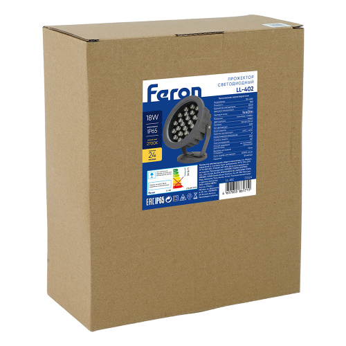 Светодиодный светильник ландшафтно-архитектурный Feron.One LL-402 185-235V 18W 2700K IP65 фото 9 Светодиодный светильник ландшафтно-архитектурный Feron.One LL-402 185-235V 18W 2700K IP65 фото 9