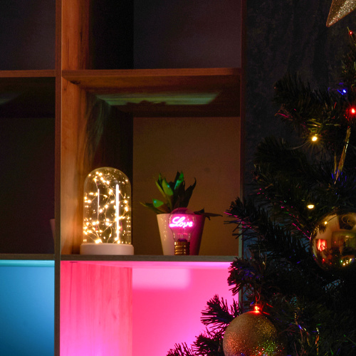 Световая фигура "Колба с Нитью Роса" 50LED 2700K, батарейки 3*АА, 23см, LT135 фото 3