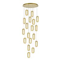 SL6506.203.18 Светильник подвесной ST-Luce Золотистый/Золотистый, Прозрачный LED 18*9W 3000K ALLUNGO