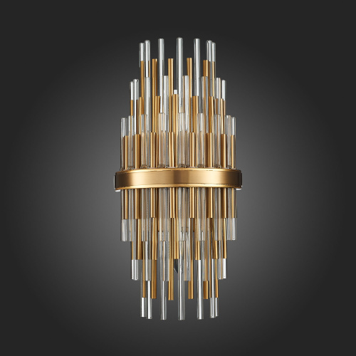 SL1628.301.02 Бра ST-Luce Латунь/Прозрачный, Латунь E14 2*40W TERAMO фото 3