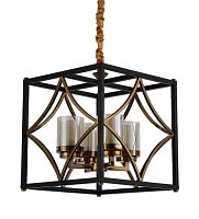 Подвесная люстра Lumina Deco Quadrato LDP 1223-4 BK+MD