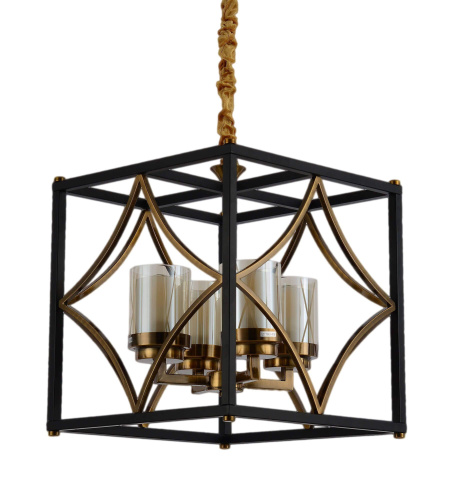 Подвесная люстра Lumina Deco Quadrato LDP 1223-4 BK+MD Подвесная люстра Lumina Deco Quadrato LDP 1223-4 BK+MD