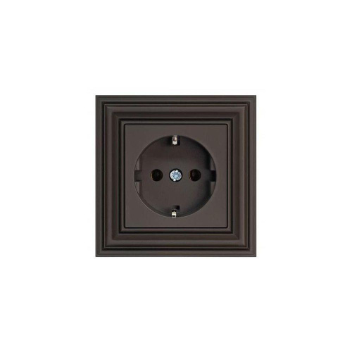 Розетка 2P+E Liregus Retro коричневый омбре 29-021 Розетка 2P+E Liregus Retro коричневый омбре 29-021