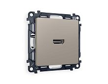 Комплект механизма розетки HDMI 2.0 AMBRELLA VOLT ALFA Серо-бежевый матовый 40V/500mA 2.0GHz 5-18Gbit/s QUANT (AP3740, VM222) MA374010