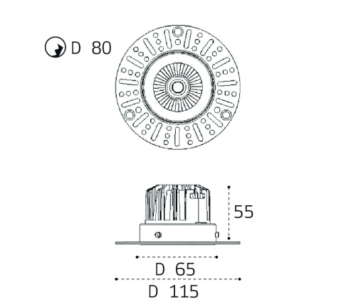 IT02-028 gold 3000K светильник встраиваемый влагозащищенный фото 4