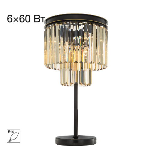 Citilux Мартин CL332862 Настольная лампа хрустальная Шампань Citilux Мартин CL332862 Настольная лампа хрустальная Шампань