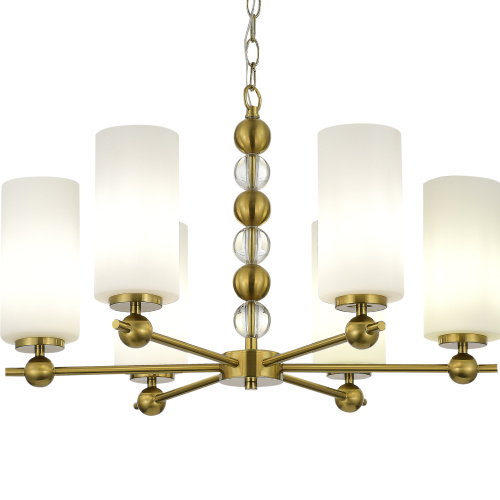 SL2003.303.06 Светильник подвесной ST-Luce латунь/белый E27 6*40W AURORA фото 3 SL2003.303.06 Светильник подвесной ST-Luce латунь/белый E27 6*40W AURORA фото 3