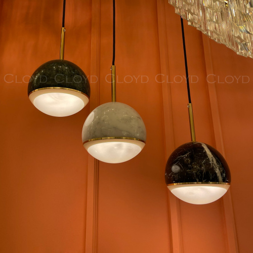 Подвесной светильник Cloyd LUNAR P1 / латунь - черн.мрамор (арт.11057) фото 2