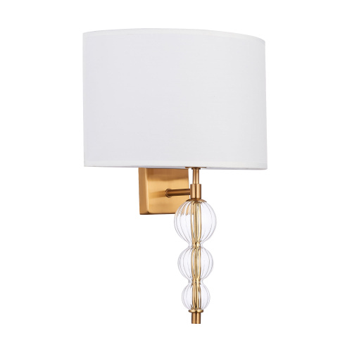 SLE105711-01 Светильник настенный Латунь, Прозрачный/Белый E14 1*40W RAMER фото 4 SLE105711-01 Светильник настенный Латунь, Прозрачный/Белый E14 1*40W RAMER фото 4