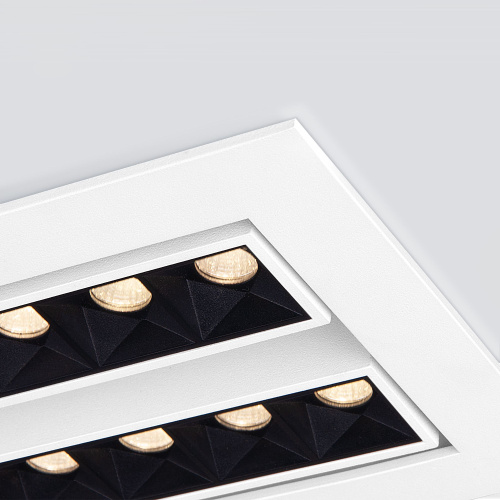 Встраиваемый точечный светодиодный светильник 9923 LED 20W 4200K белый/черный фото 3