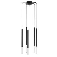 L5T747137 Люстра TUBO LED 25W 1250LM 360G ЧЕРНЫЙ 3000K (574727+747137(5шт)