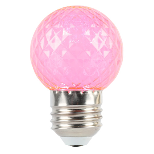 Лампа светодиодная Feron LB-385 Шарик розовый прозрачный E27 1W 230V фото 4