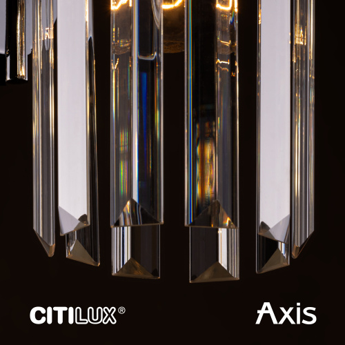 Citilux AXIS CL313413 Бра хрустальное с выключателем Бронза фото 2 Citilux AXIS CL313413 Бра хрустальное с выключателем Бронза фото 2