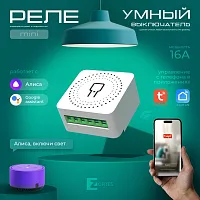 Wi-Fi розетка 16А Tuya Smart Life 4см Zortes SMART ZRS.1505.01