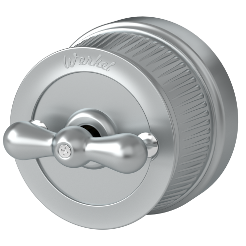 Выключатель на 4 положения двухклавишный матовый хром ретро WL19-01-05