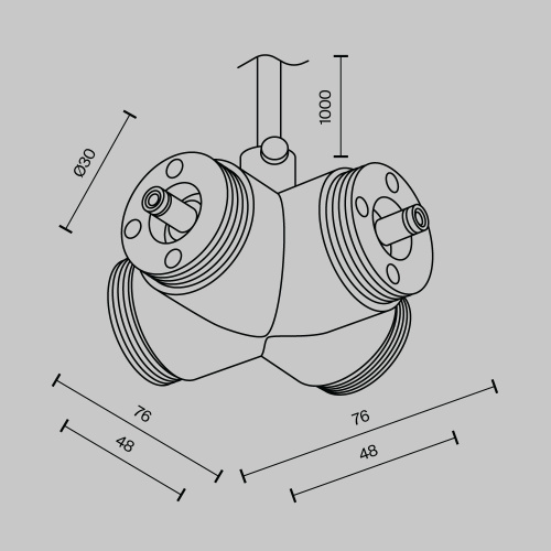 Комплектующие для систем освещения с токоведущими элементами Technical CA017TX-P-B фото 2