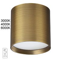 7128/8CL HIGHTECH ODL26 325 Потолочный светильник бронза/металл IP20 LED 8W 480Лм 3000K/4000K/6000K 120° 220-240V OBEN